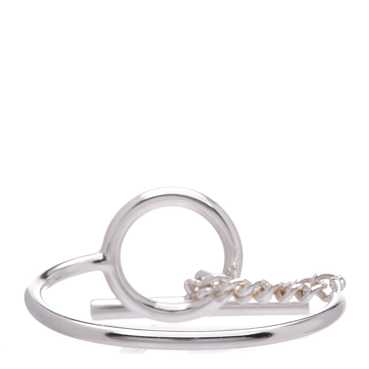 Hermes Sterling Silver Croisette Bracelet LG 3 of 6