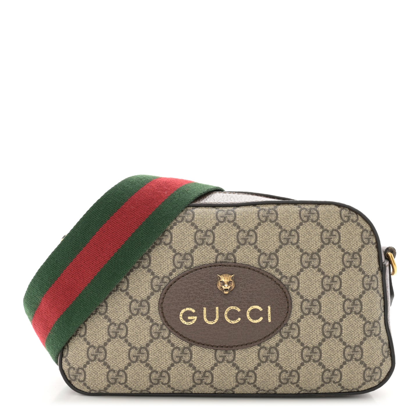 GG Supreme Monogram Web Neo Vintage Shoulder Bag Beige New Acero Crop