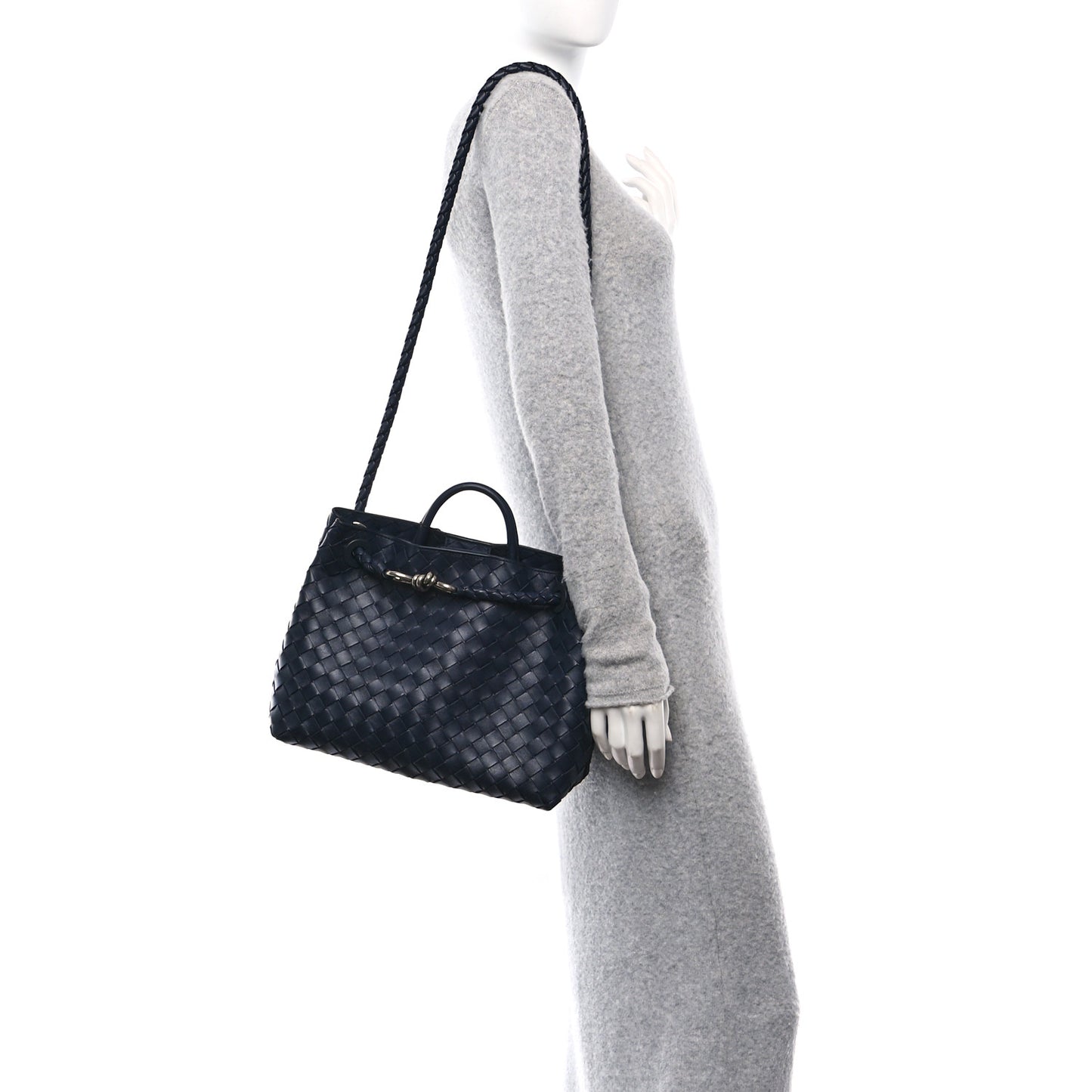 Nappa Intrecciato Medium Andiamo Shoulder Bag Space