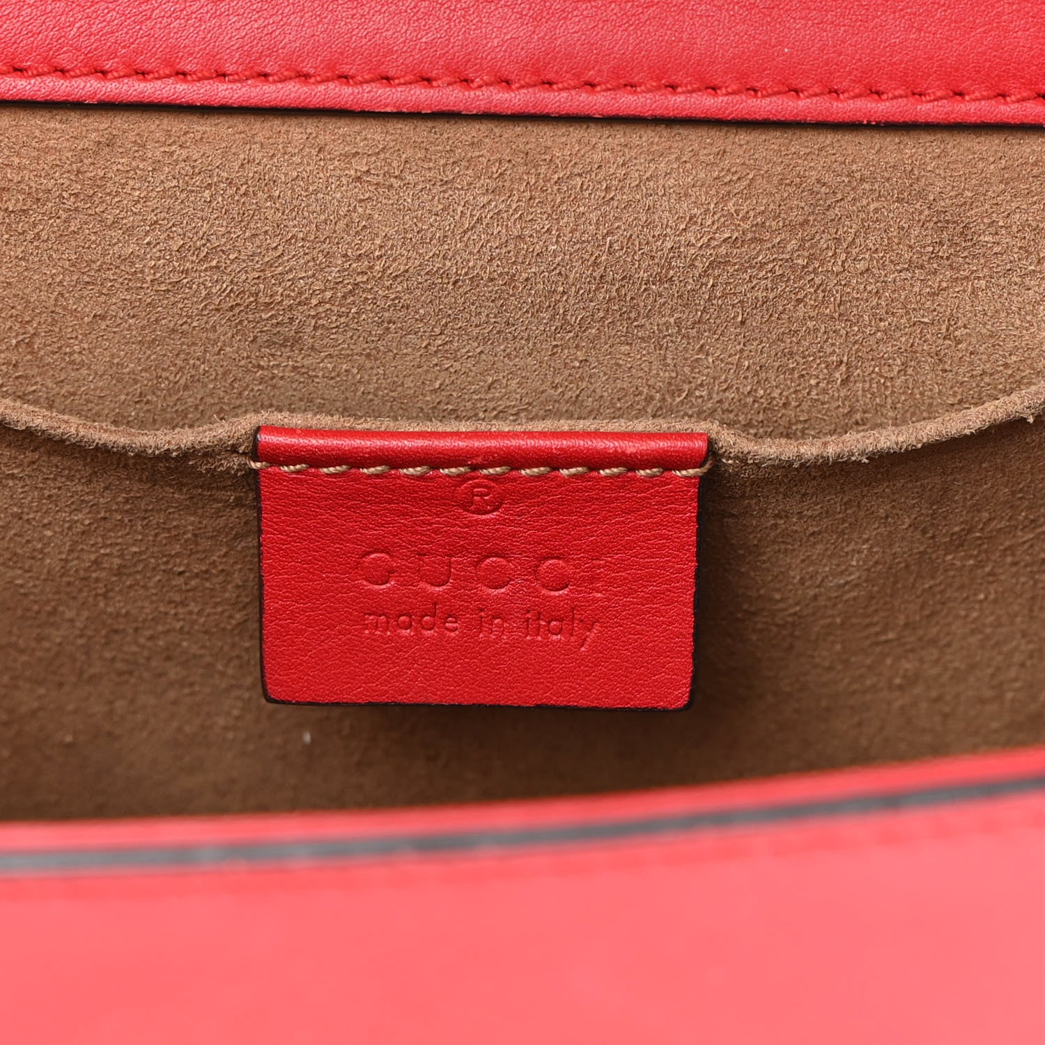 Gucci Calfskin Small Padlock Shoulder Bag Hibiscus Red 6 of 13