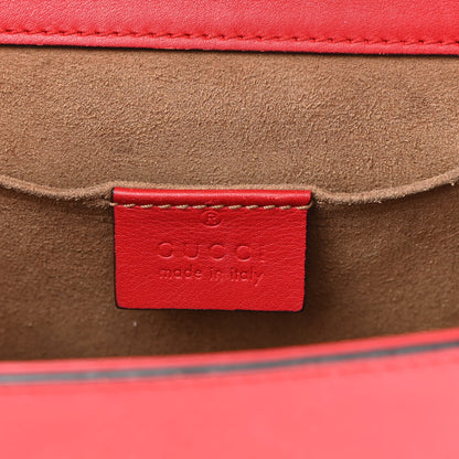 Gucci Calfskin Small Padlock Shoulder Bag Hibiscus Red 6 of 13