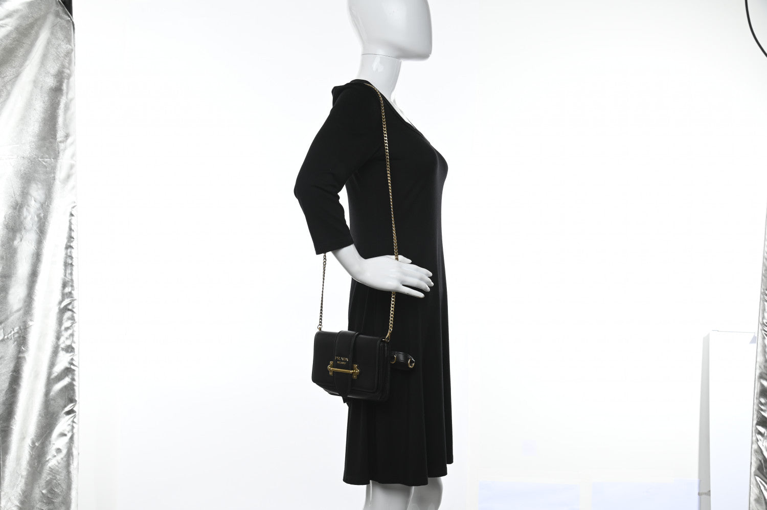 Prada City Calf Cahier Belt Bag Black 3 of 9