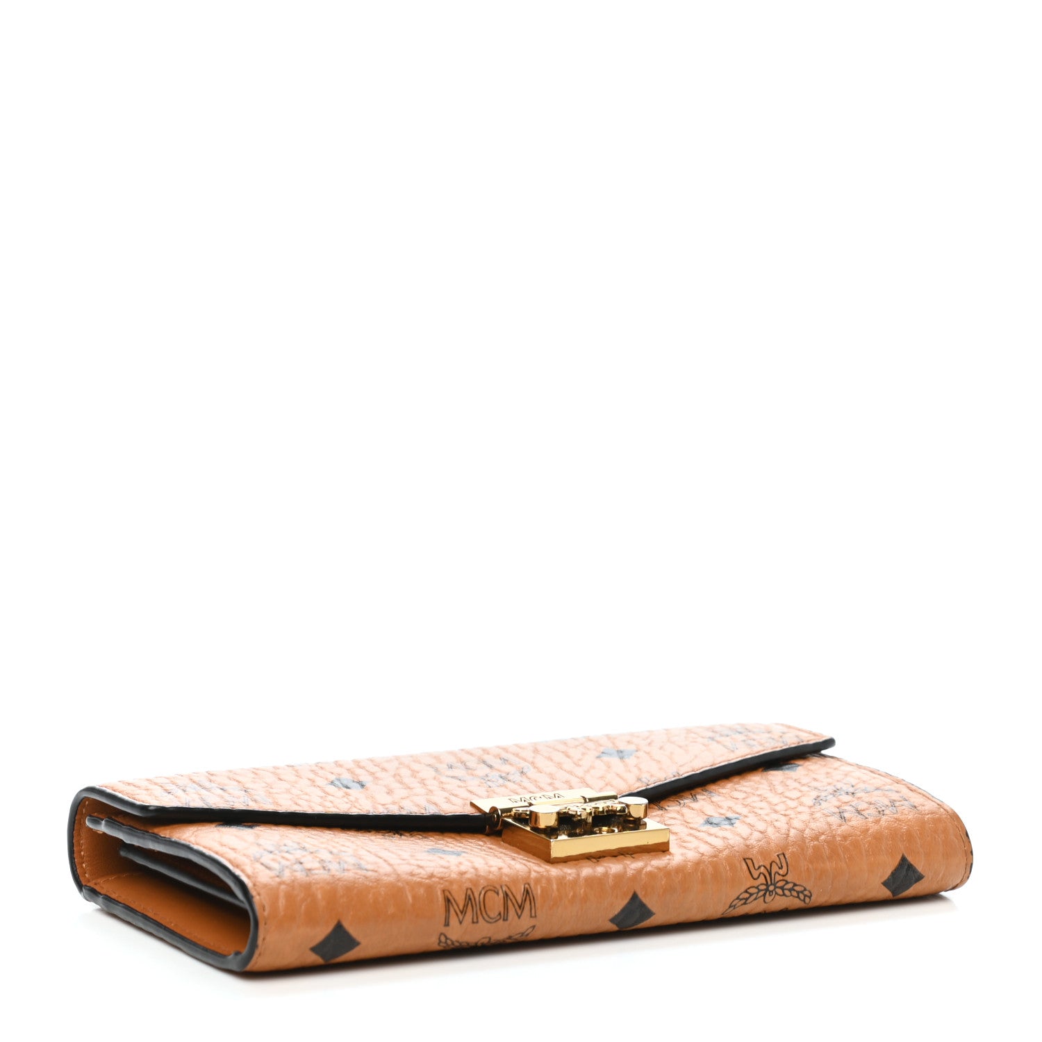 MCM Visetos Patricia Flap Wallet Cognac 4 of 7