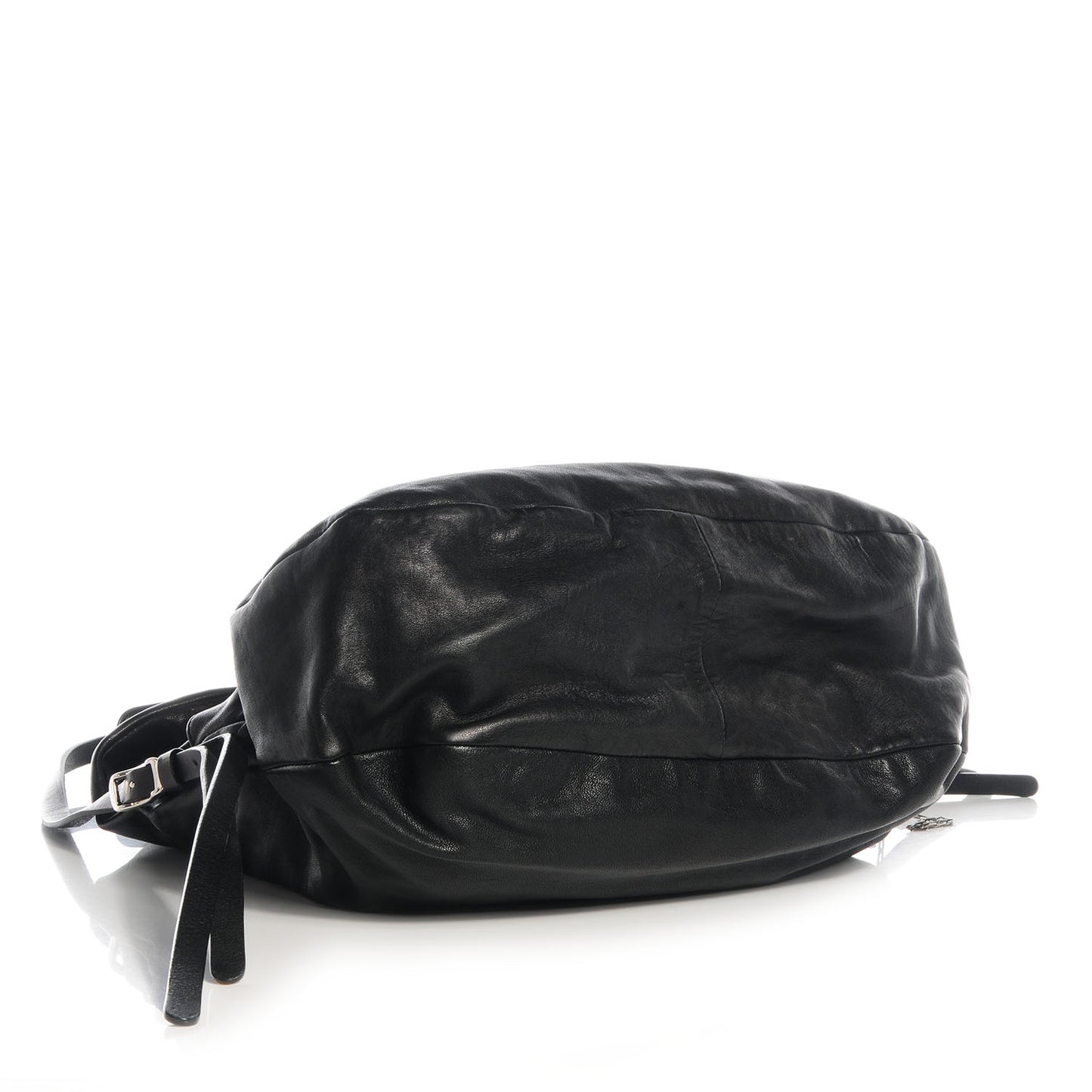 Biker Leather Large Crossbody Black