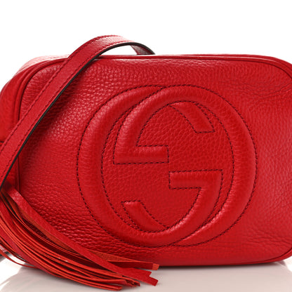 Gucci Pebbled Calfskin Small Soho Disco Bag Tabasco Red 10 of 11