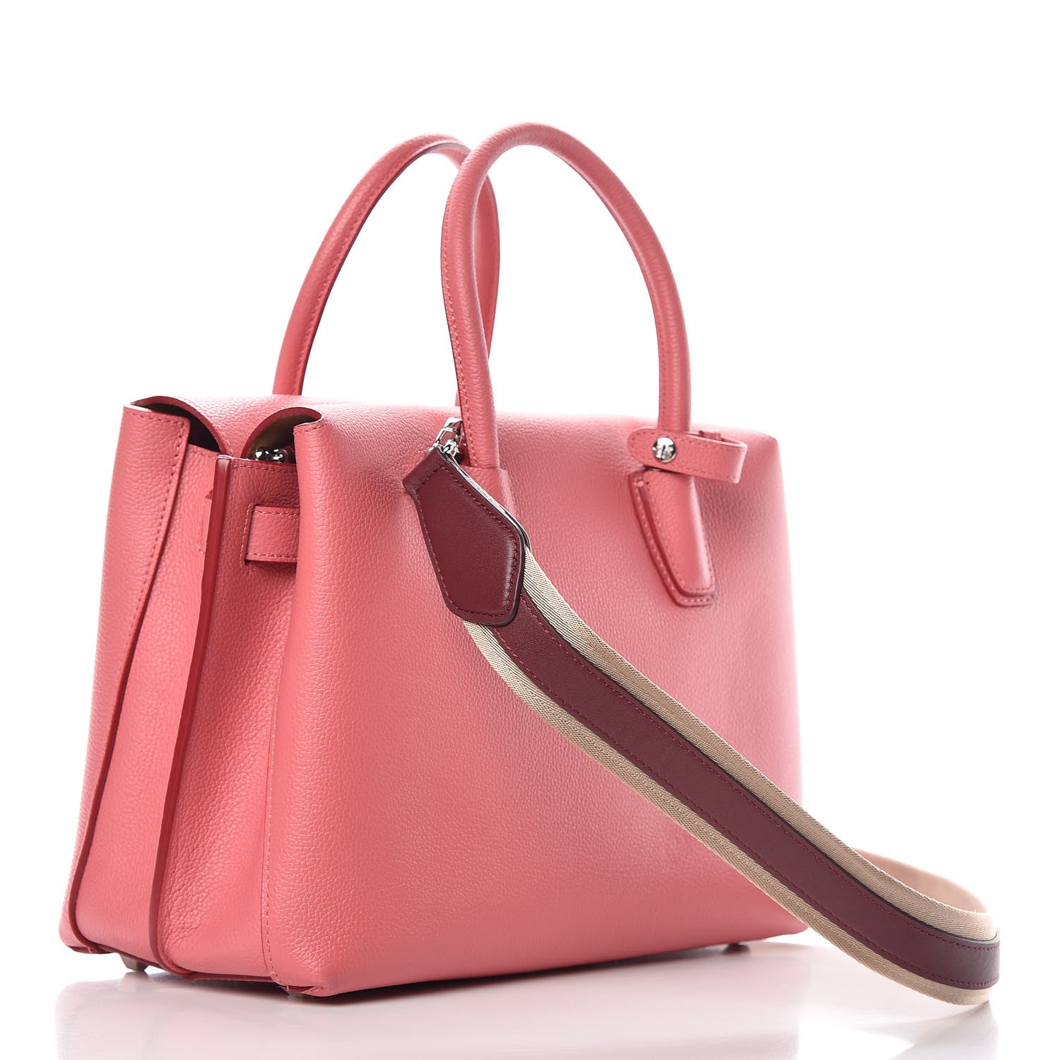 MCM Grained Calfskin Medium Milla Tote Pink 4 of 12