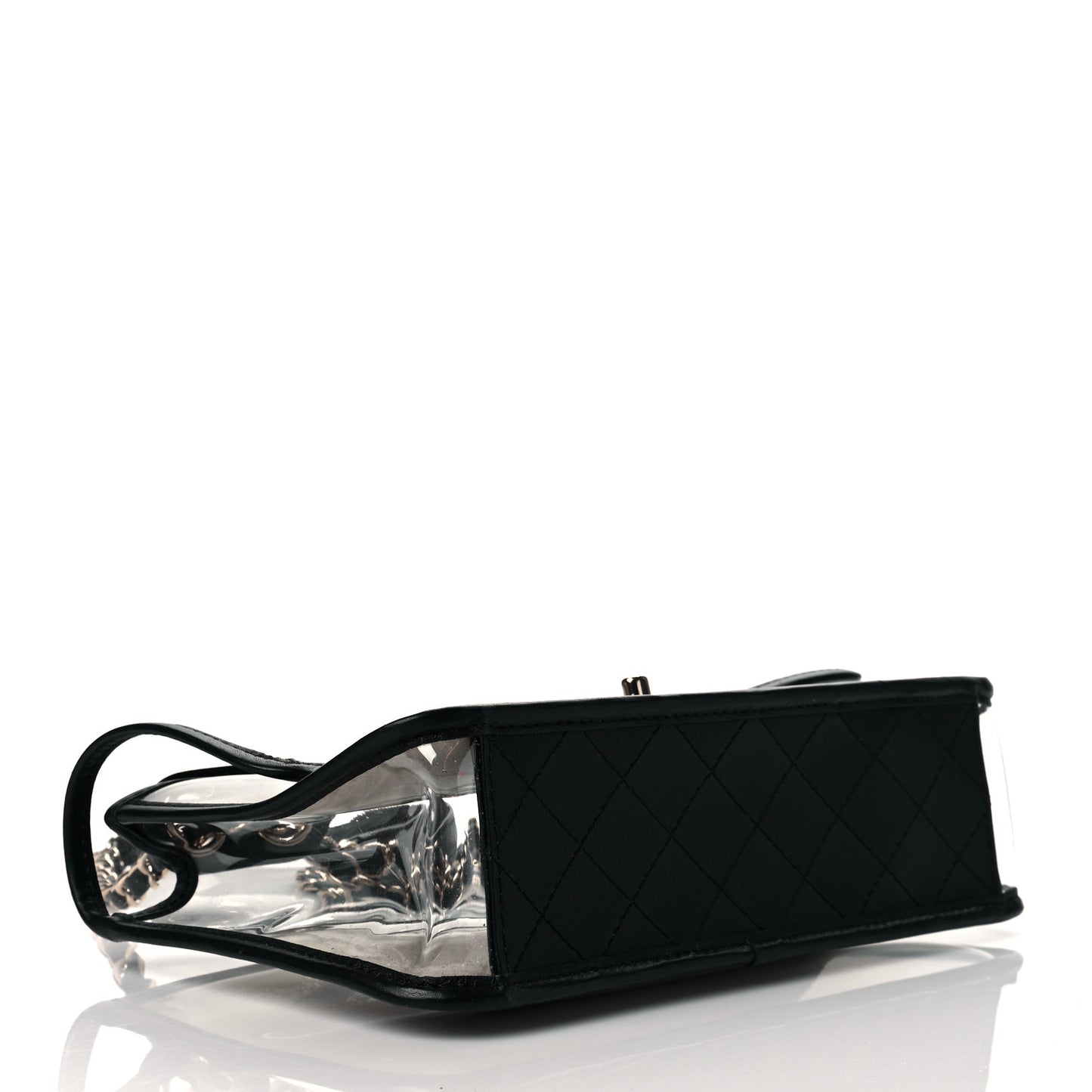Lambskin PVC Medium Coco Sand Flap Black