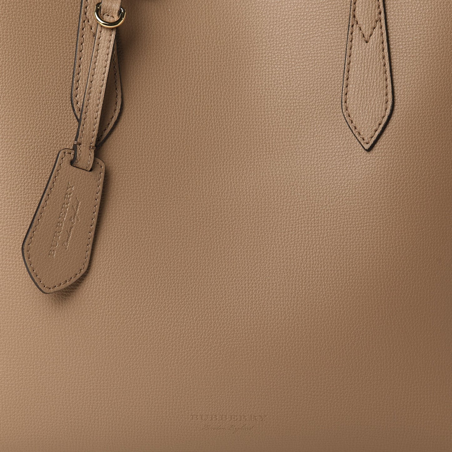 Grainy Calfskin Haymarket Check Medium Reversible Tote Camel