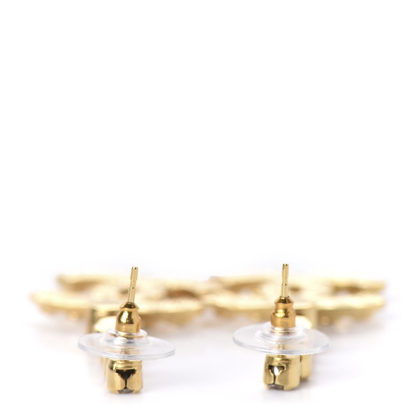 CC Crystal Drop Earrings Gold