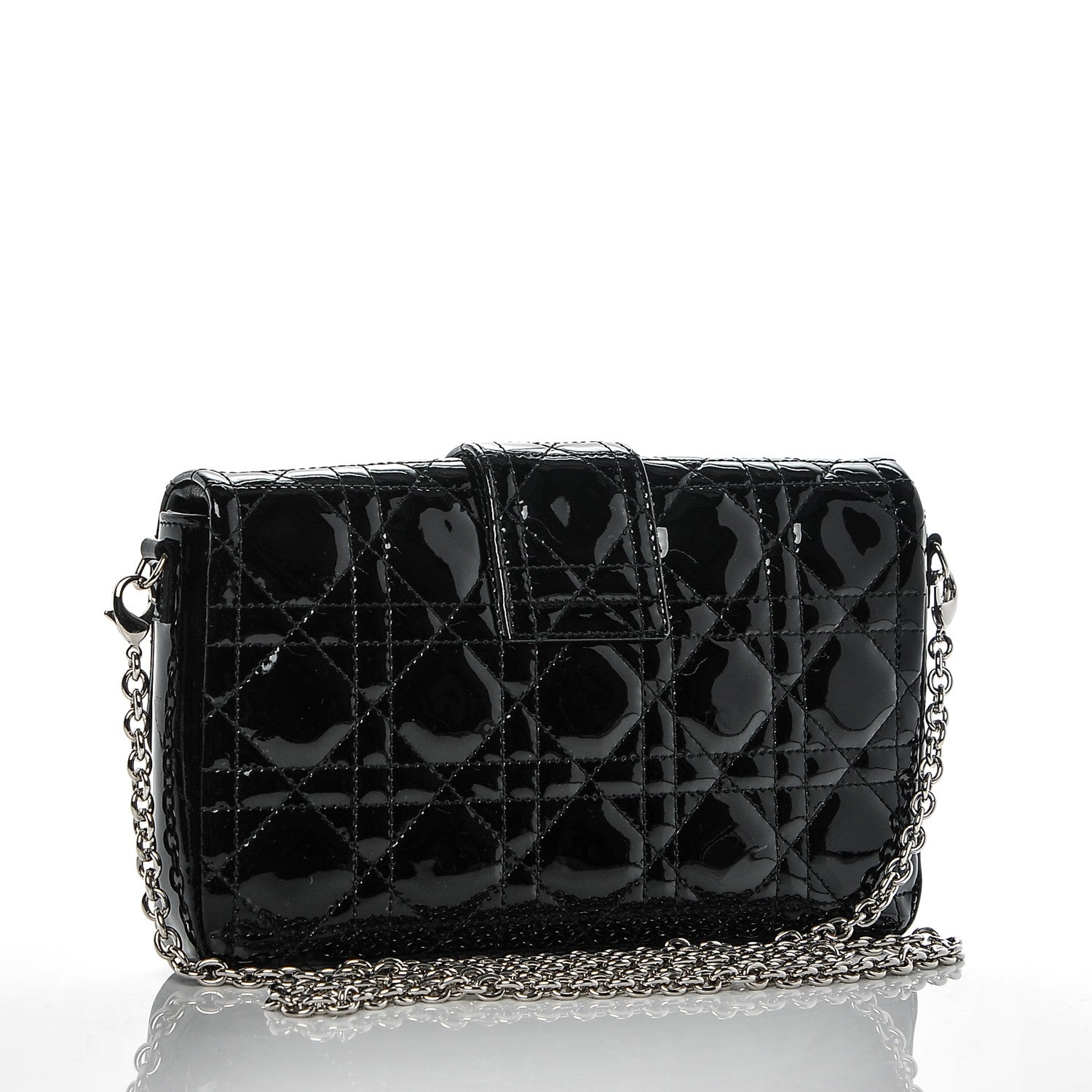 Christian Dior Patent Cannage New Lock Pouch Black 3 of 7