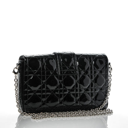 Christian Dior Patent Cannage New Lock Pouch Black 3 of 7