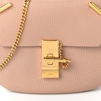 Chloe Grained Lambskin Mini Drew Shoulder Bag Cement Pink 10 of 10