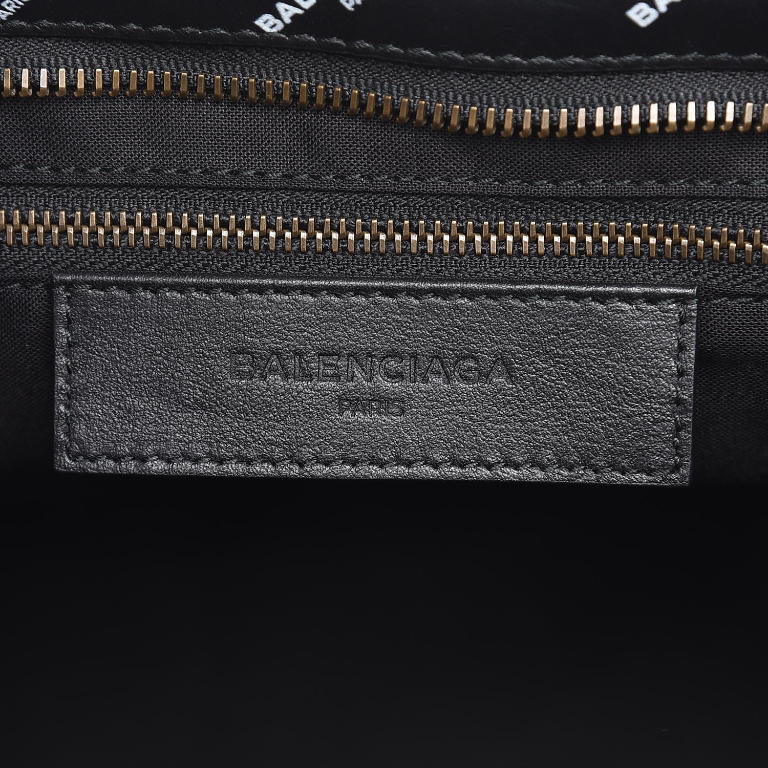 Balenciaga Veau Allover Logo Classic Hardware City Black White 8 of 8