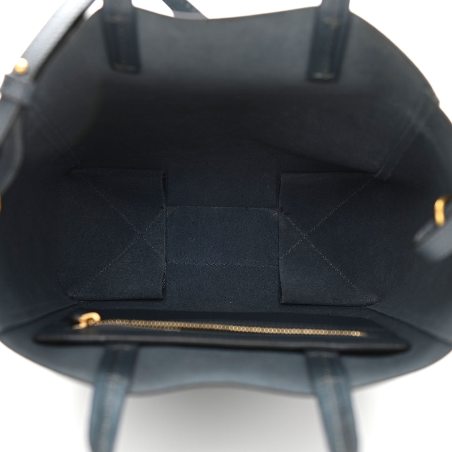 Grained Calfskin Small Vertical Cabas Storm