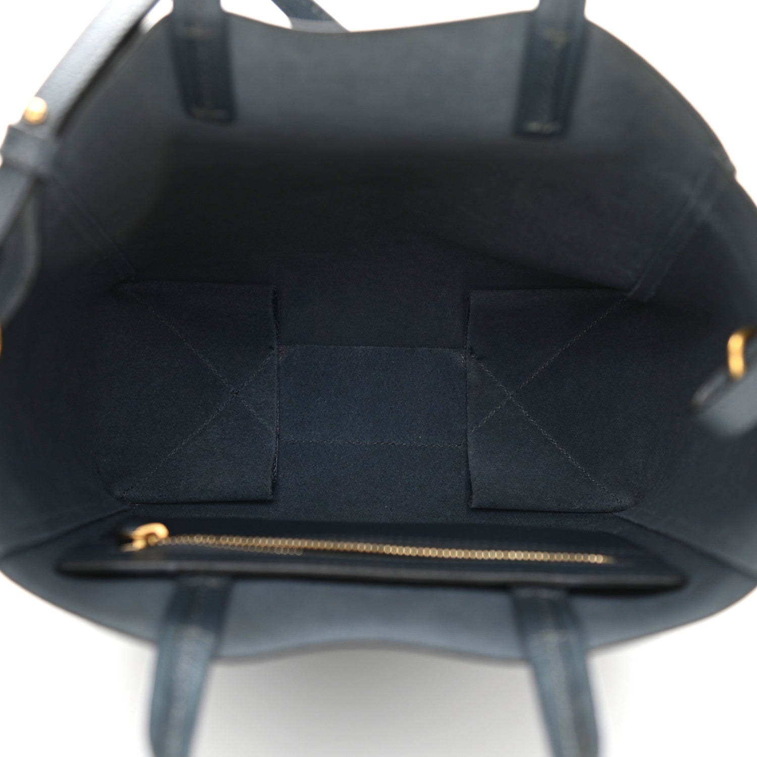 Celine Grained Calfskin Small Vertical Cabas Storm 4 of 11