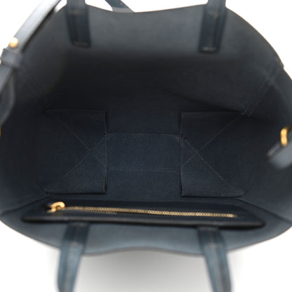 Celine Grained Calfskin Small Vertical Cabas Storm 4 of 11