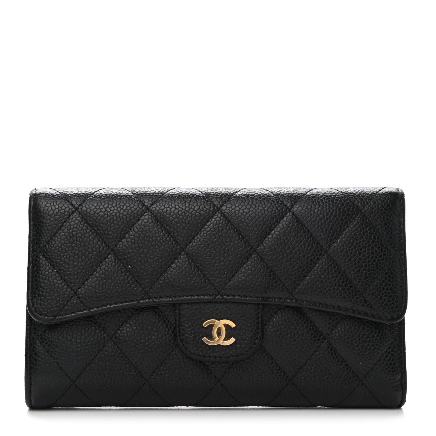 Chanel Caviar Quilted Large Flap Wallet Black 1 of 10