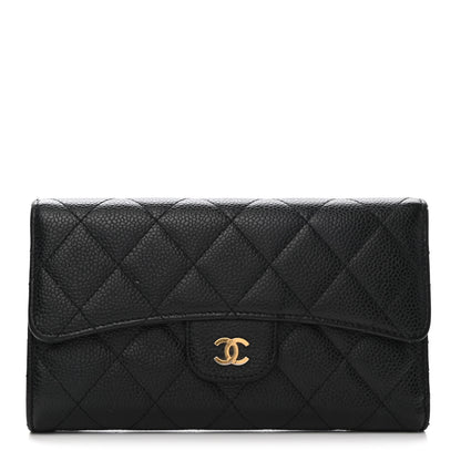 Chanel Caviar Quilted Large Flap Wallet Black 1 of 10