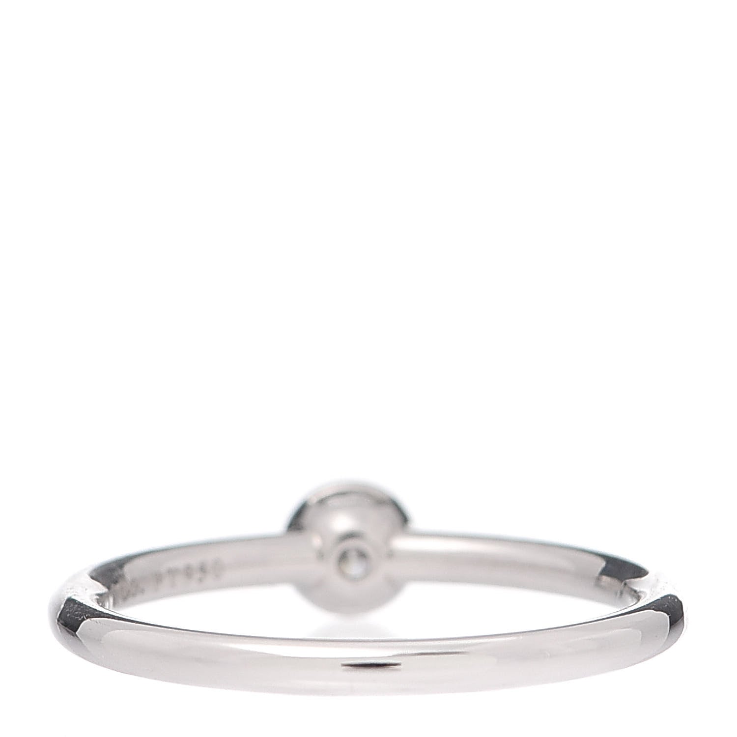 Tiffany Platinum Diamond .16ct Bezet Ring 50 5.5 3 of 5