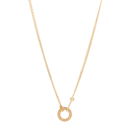 Cartier 18K Yellow Gold 2 Diamond LOVE Necklace 1 of 5