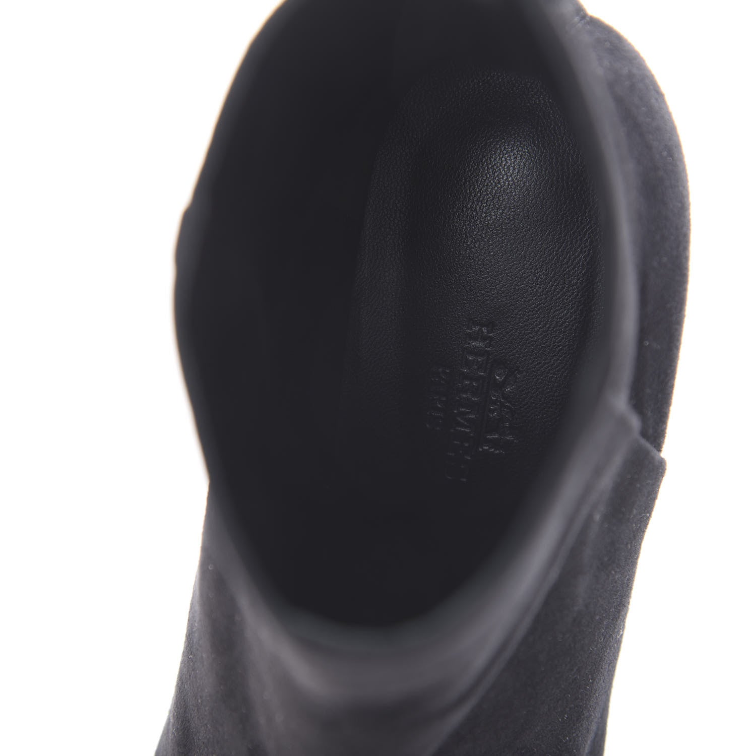 Hermes Suede Goatskin Womens Absolute Ankle Boots 37 Black 6 of 7