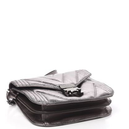 MCM Metallic Calfskin Quilted Patricia Crossbody Bag Berlin Silver 4 of 12