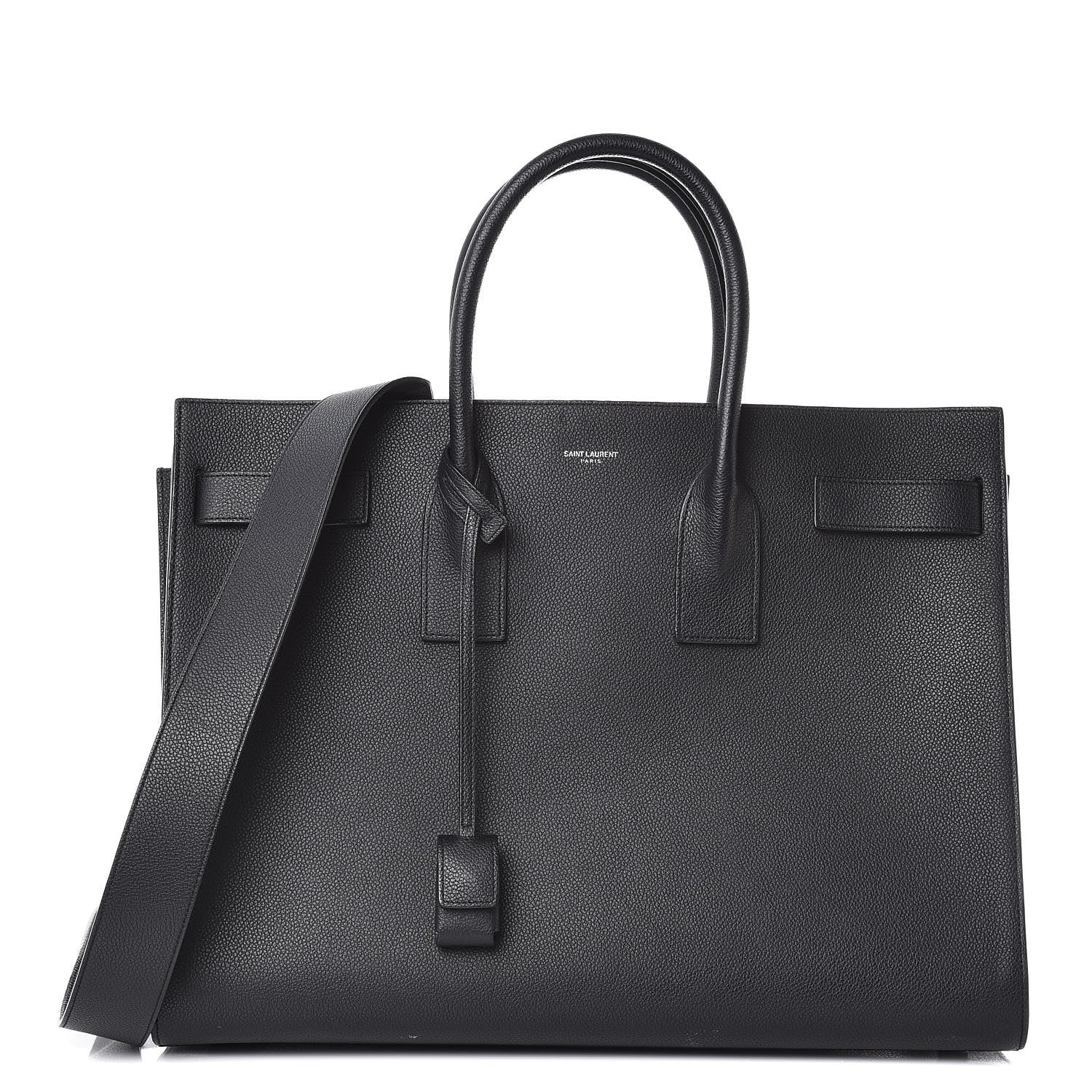 Saint Laurent Grained Calfskin Large Sac De Jour Carryall Black 1 of 15
