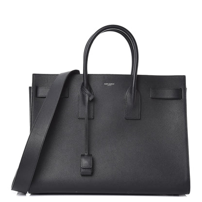 Saint Laurent Grained Calfskin Large Sac De Jour Carryall Black 1 of 15