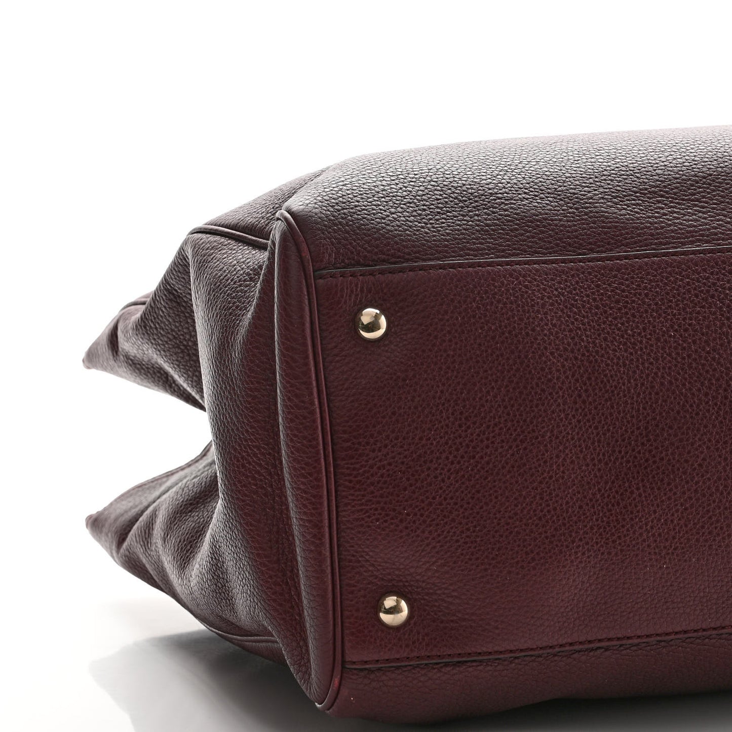 Calfskin Large Bamboo Shopper Tote Burgundy