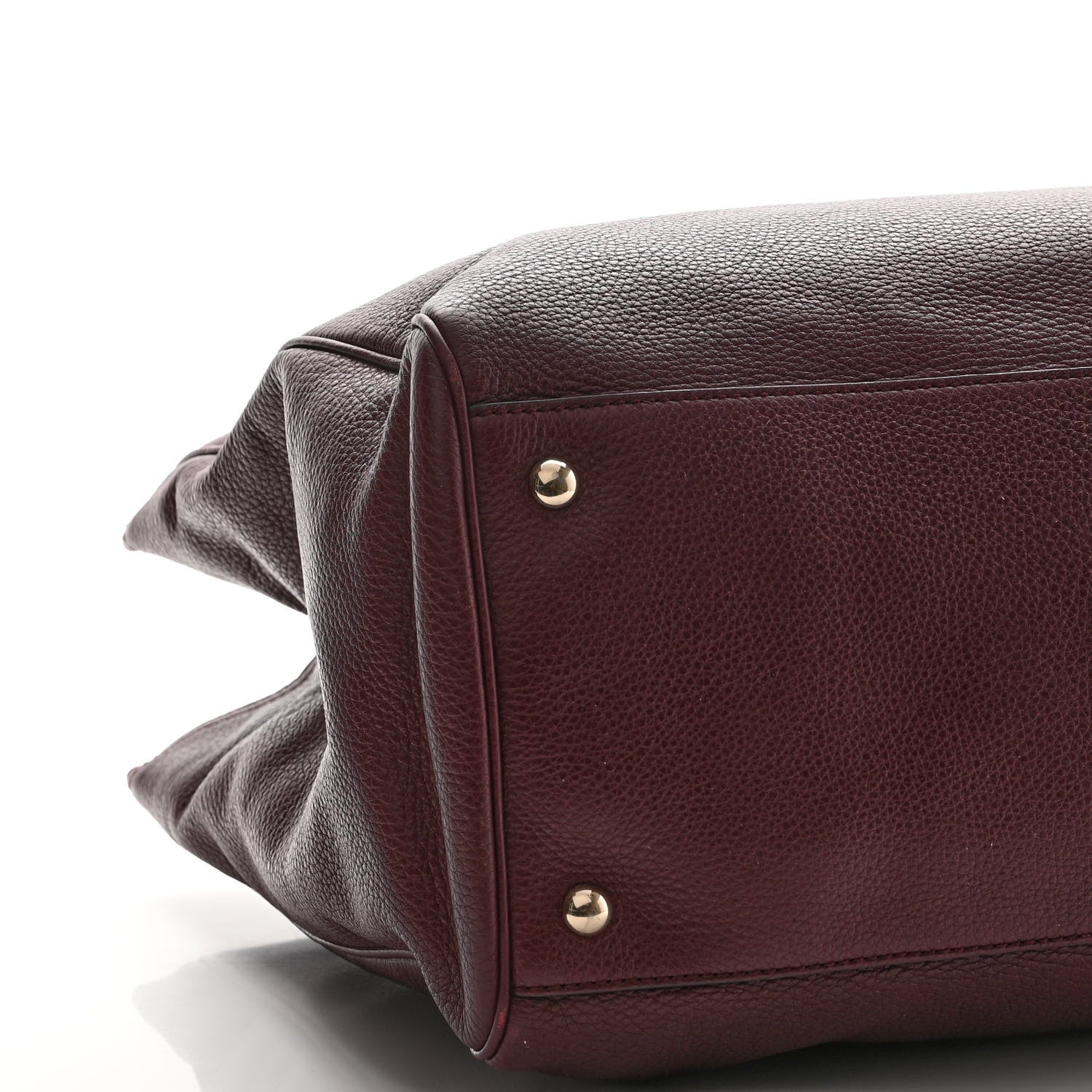 Gucci Calfskin Large Bamboo Shopper Tote Burgundy 8 of 9