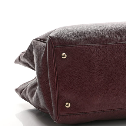 Gucci Calfskin Large Bamboo Shopper Tote Burgundy 8 of 9