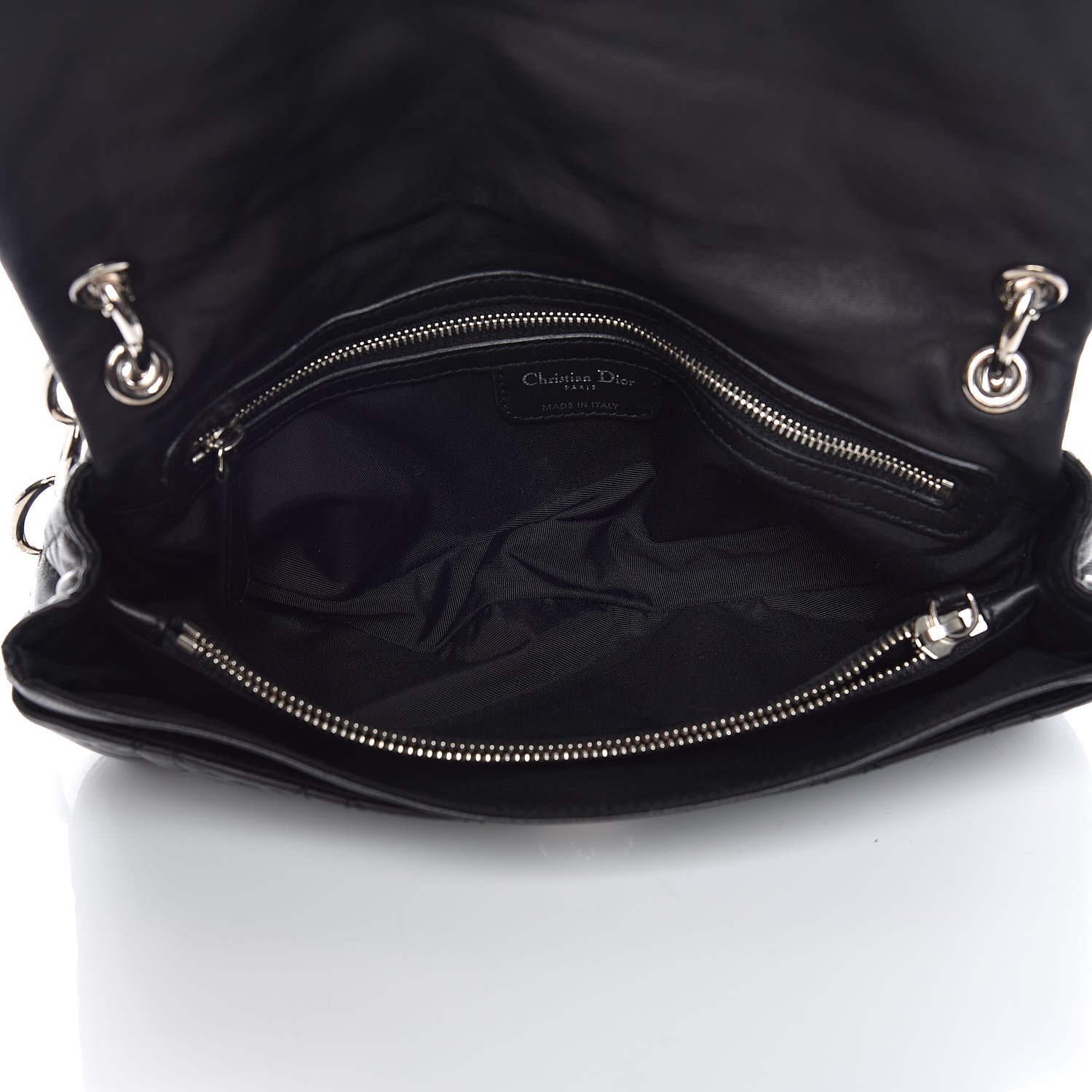 Christian Dior Lambskin Cannage Small Rendezvous Flap Black 7 of 11