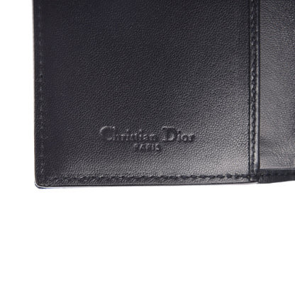Christian Dior Metallic Patent Micro-Cannage Lady Dior Eden Wallet Blue 8 of 9