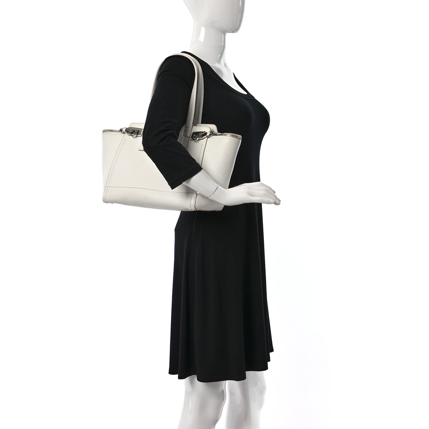 Calfskin Arianna Tote White
