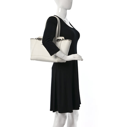 Salvatore Ferragamo Calfskin Arianna Tote White 2 of 12