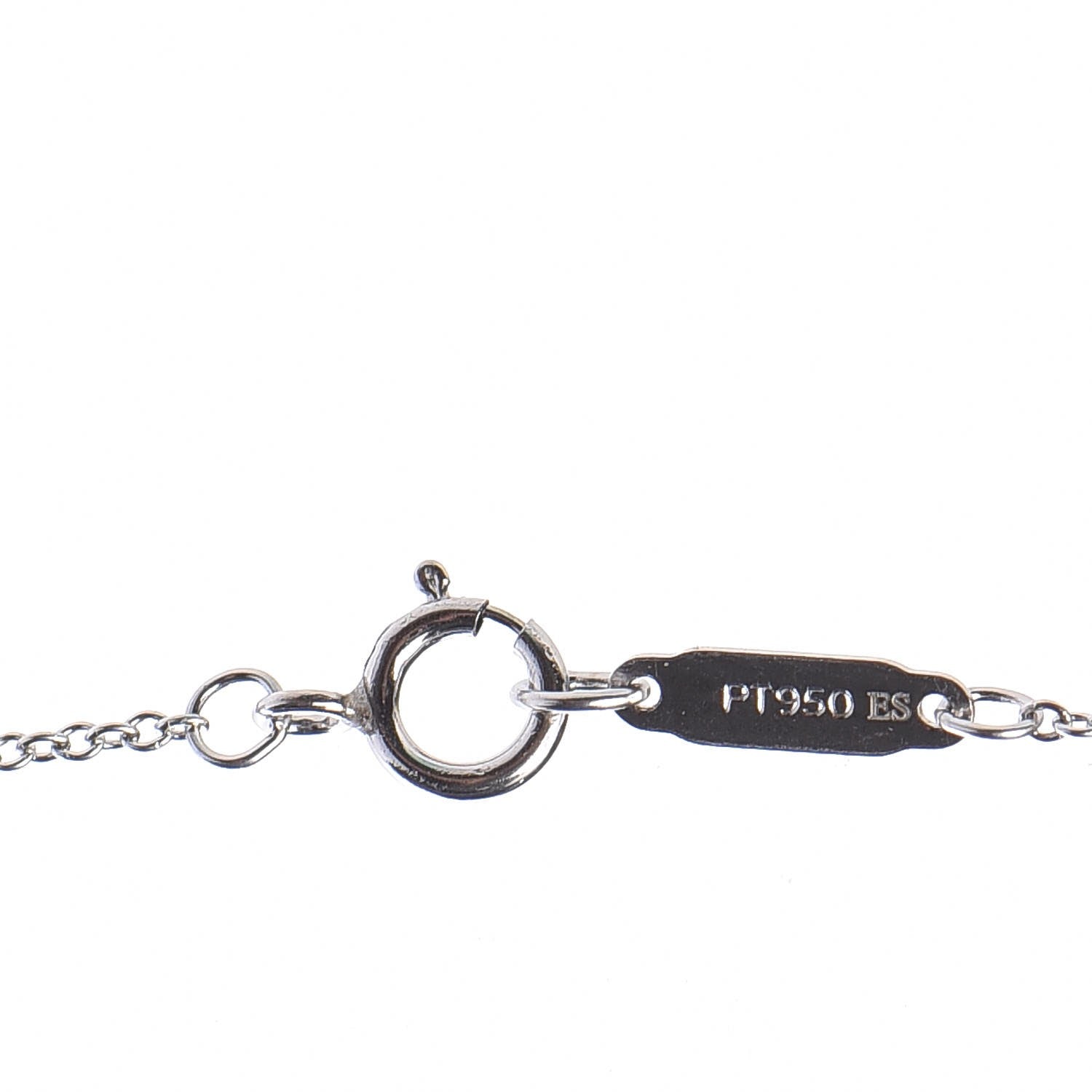 Tiffany Platinum Diamond Small Heart Lock Pendant Necklace 4 of 6