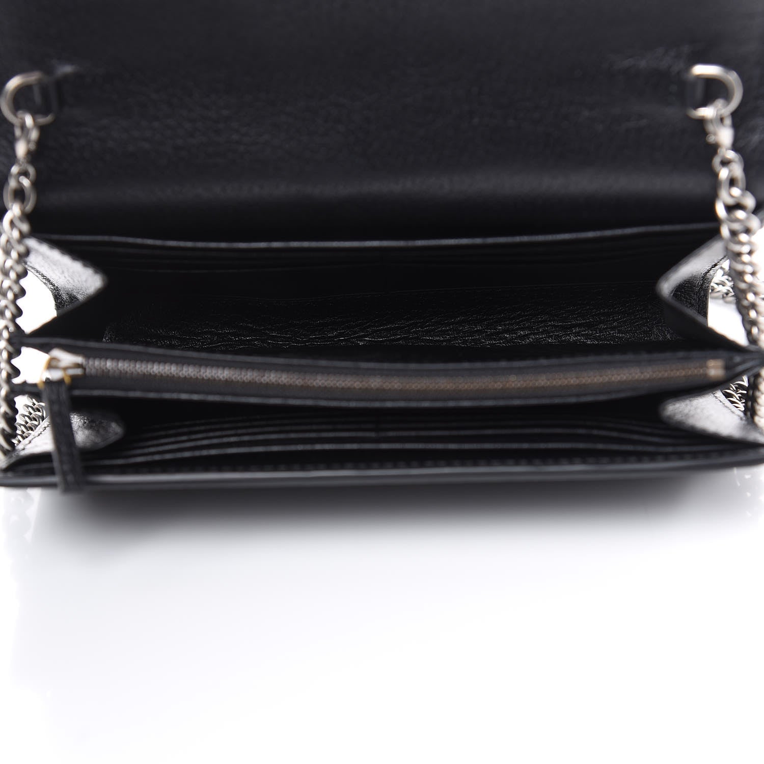 Gucci Calfskin Web Mini Dionysus Chain Wallet Black 5 of 9
