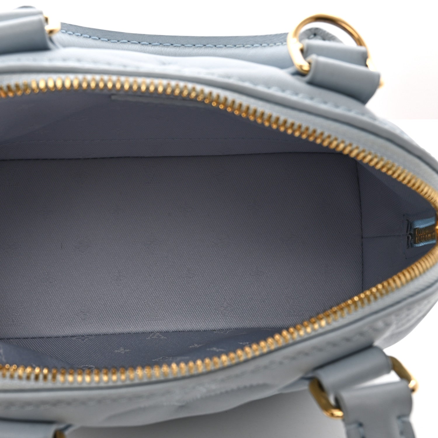 Louis Vuitton Calfskin Bubblegram Alma BB Ice Blue 5 of 9