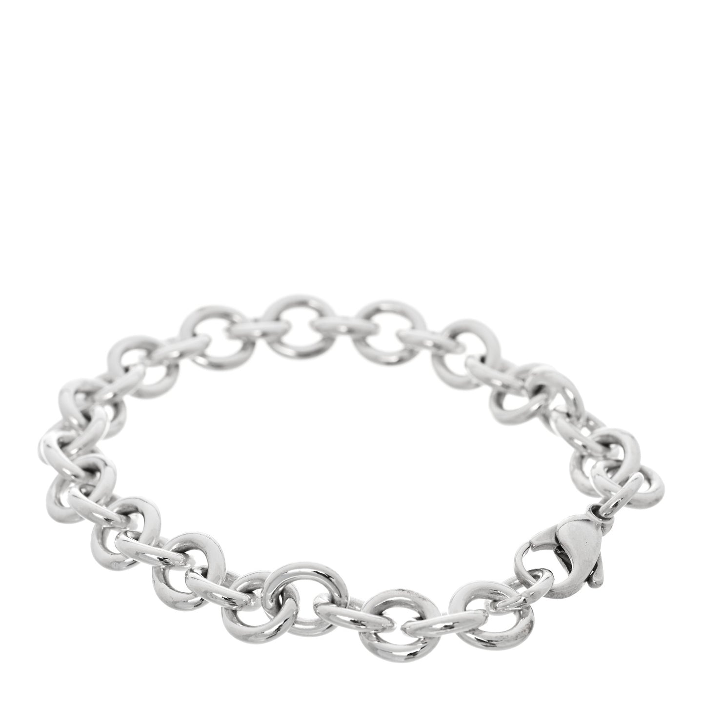 Sterling Silver Round Chain Link Bracelet