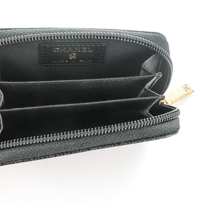 Chanel Caviar Timeless CC Zip Around Coin Purse Black 5 of 7