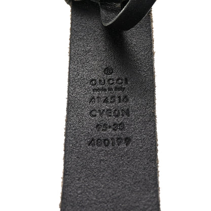 Gucci Faded Calfskin Double G 30mm Belt 95 38 Black 2 of 5