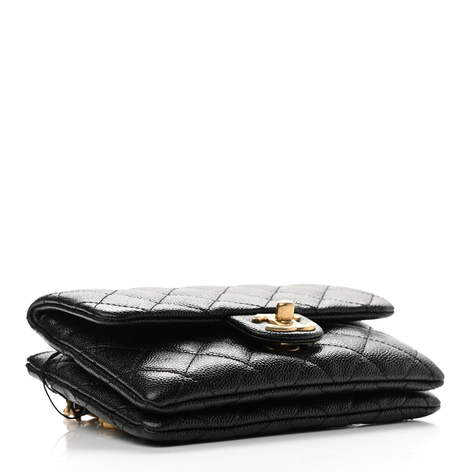 Chanel Shiny Caviar Pick Me Up Flap Belt Bag Black 5 of 13