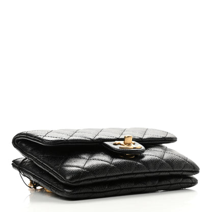 Chanel Shiny Caviar Pick Me Up Flap Belt Bag Black 5 of 13