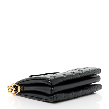Louis Vuitton Lambskin Embossed Monogram Coussin PM Black 4 of 12