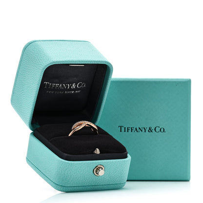Tiffany 18K Rose Gold Diamond Infinity Ring 54 7 5 of 5