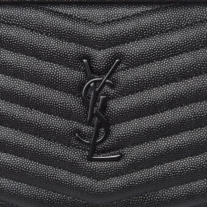 Saint Laurent Grain De Poudre Matelasse Monogram Mini Lou Camera Bag Black 10 of 11