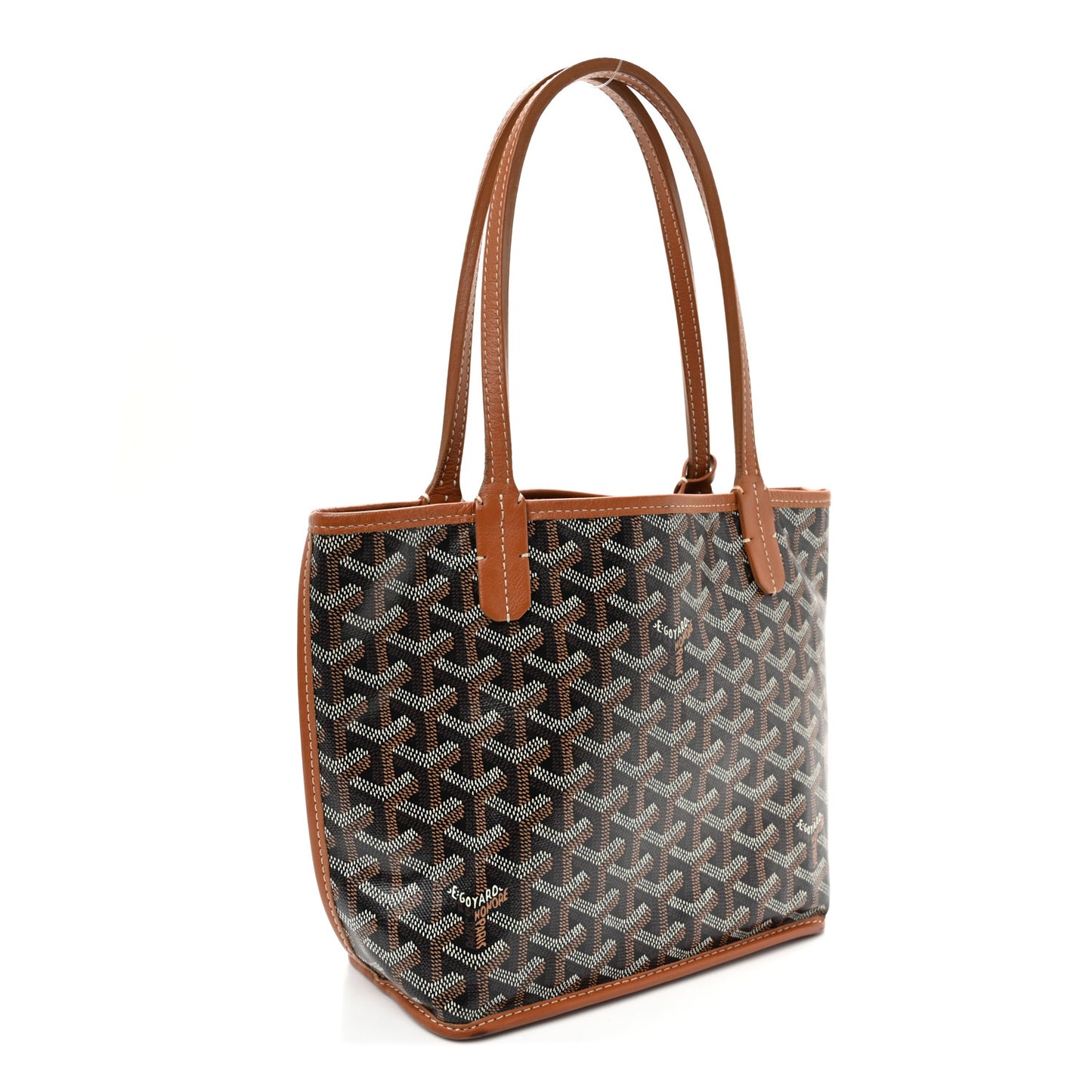 Goyardine Reversible Mini Anjou Black Gold