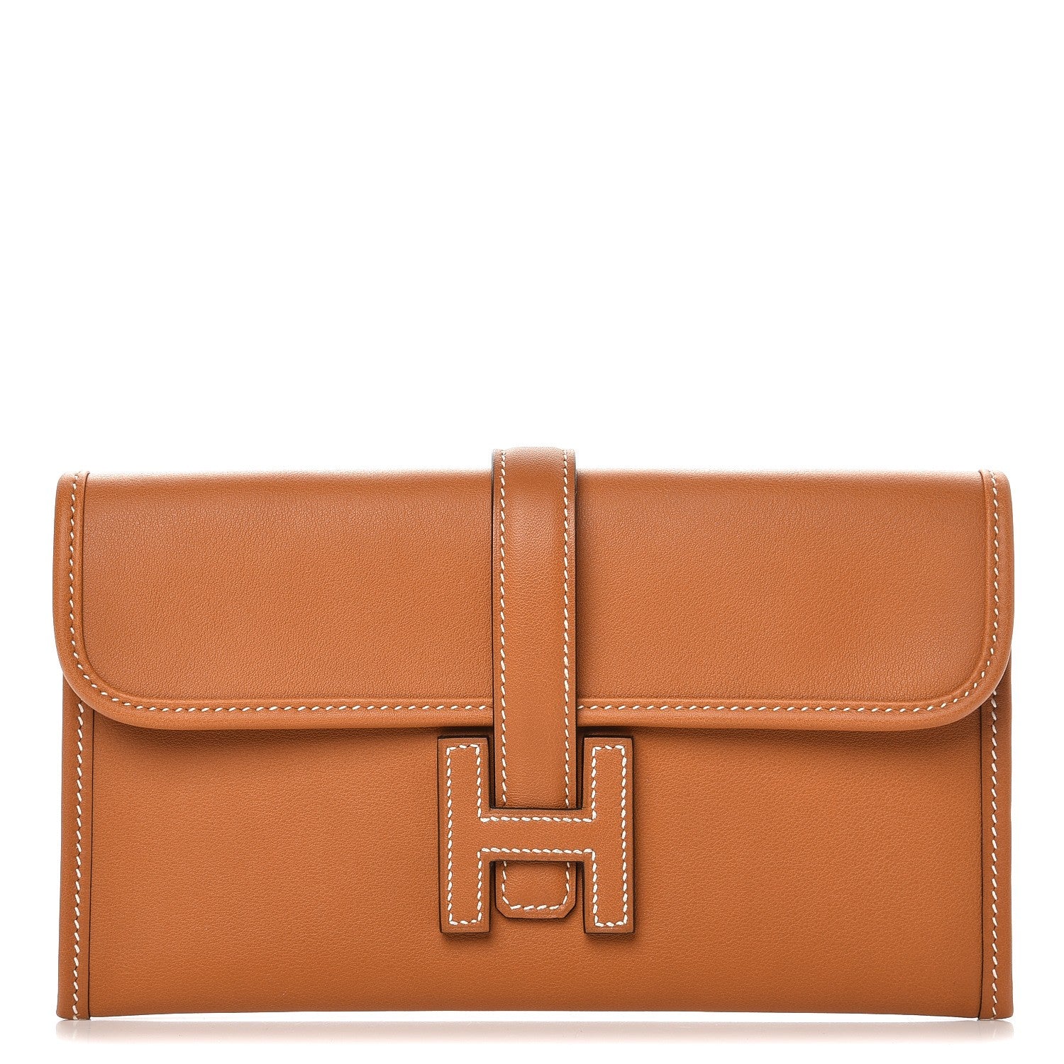 Hermes Swift Jige Duo Clutch Toffee 1 of 9
