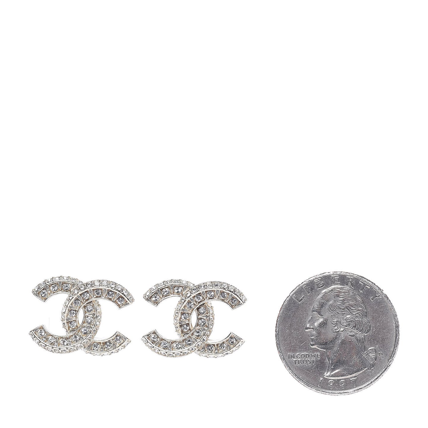 Crystal CC Earrings Gold