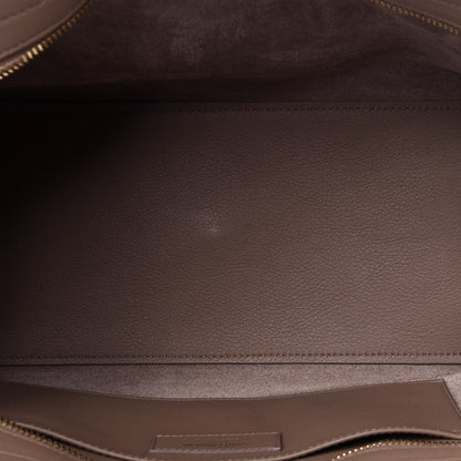Saint Laurent Smooth Calfskin Small Monogram Cabas Taupe 6 of 15
